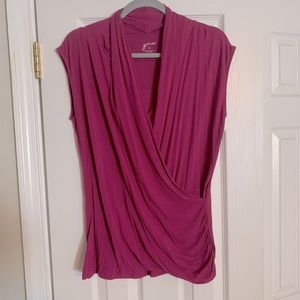 Faux Wrap Ruched/nursing Tank top